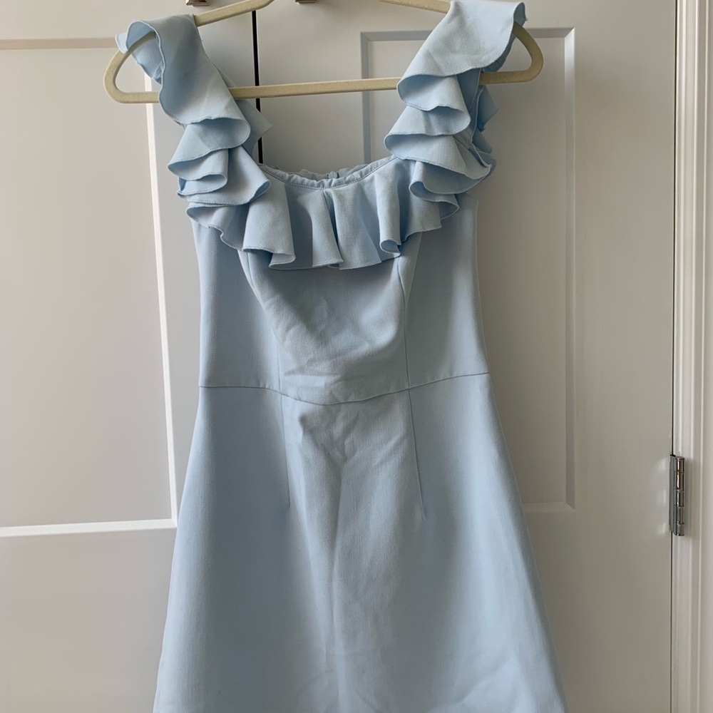 French Connection baby blue dress.
